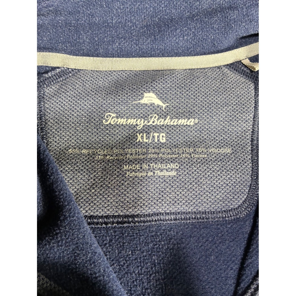 Tommy Bahama NFL Super Bowl LVI White Glove Liaison 1/4 Zip Pullover Blue XL - Picture 4 of 7